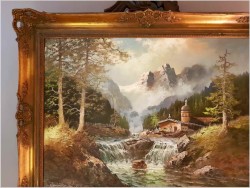 Malarstwo do Salonu! Wasserfal im Wilder Kaiser - Gustaw Weiss/Guwe