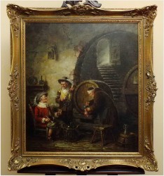 MALARSTWO AUKCYJNE! PRÓBA WINA U MNICHA ! org HEIN VAN DOREN ur. 1930r