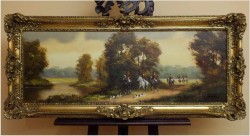 Duża Panorama! Parforcejagd ~ Otto Riedel (*1906-1991), Österreich