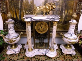 Okaz muzealny! Zegar portykowy z przystawkami - Empire, Francja 1860r.