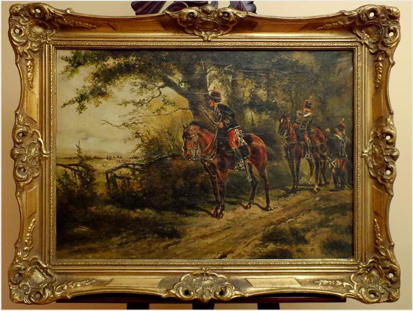 MALARSTWO BATALISTYCZNE! ZWIADOWCY, LUDWIG KOCH (Wien, Österreich, 1866 - 1934)