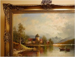 MALARSTWO DO SALONU! WIDOK NA FRAUENINSEL - GUSTAW WEISS/GUWE (125cmx95cm)