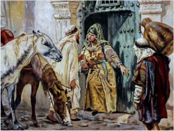 Stare Malarstwo Orientalne - Syg.Otto Pilny (Swiss, 1866-1936)