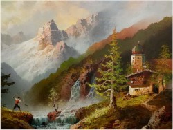 WODOSPADY W PITZTAL Z WĘDKARZEM! - GUSTAW WEISS/GUWE (120cmx90cm)