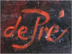 RARYTAS! PORTRET MUSZKIETERA - Prof. Willi DEPRÉ (1922-1995r.) PIECZĘĆ LAKOWA!