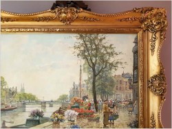Polecamy Arcydzieło! Nabrzeże, Targ Kwiatowy w Amsterdamie / F. Max RICHTER-REICH (1896-1950)