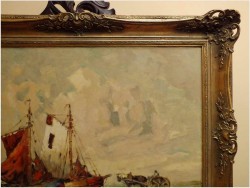 Łodzie na morzu północnym - Rudolf Priebe (Kiew 1889-1964 Hamburg)