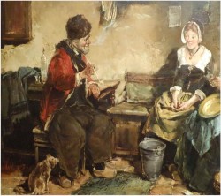 POSZUKIWANE MALARSTWO RODZAJOWE! - DICKMEIS GERHARD (Heinsberg 1918 – 1978 Jülich)