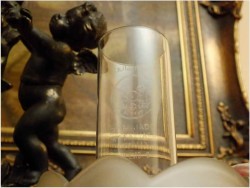 LAMPA NAFTOWA, CUEILLETTE DE POMMES - Henryk KOSSOWSKI (1855-1921), polski rzeźbiarz