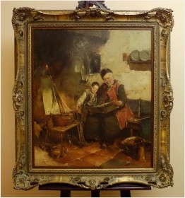 MALARSTWO RODZAJOWE! DICKMEIS GERHARD (1918-1978r.)