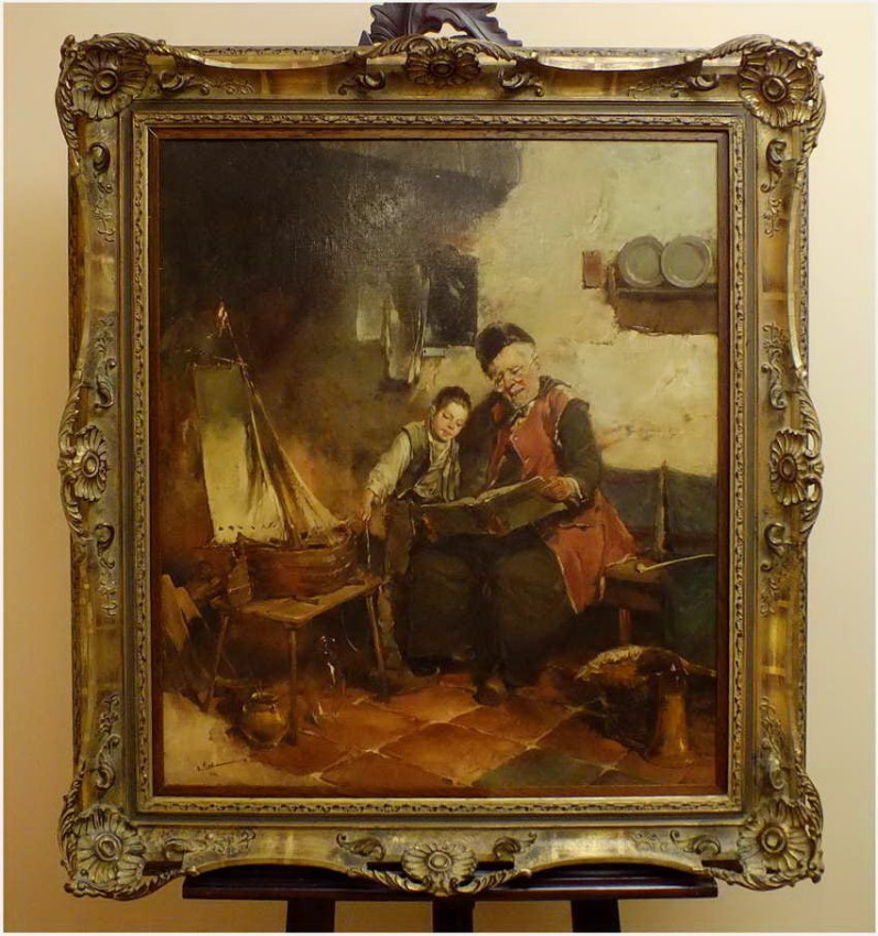 MALARSTWO RODZAJOWE! DICKMEIS GERHARD (1918-1978r.)