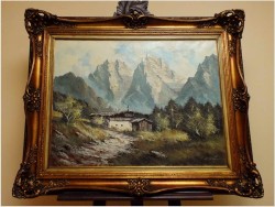 MALARSTWO NIEMIECKIE! - WIDOK NA KAISERTAL, ÖSTERREICH - E.Gröger  XXw.