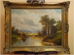 PIĘKNY SALONOWY KRAJOBRAZ -  HELMUT STADELHOFER (1914- 1979)