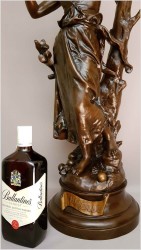 STARA FIGURA Z PRAWDZIWEGO BRĄZU 28KG - HIPPOLYTE MOREAU (1832-1927) ORYGINAŁ XIXw!