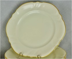 PIĘKNY ROSENTHAL 'VIKTORIA' SERWIS OBIADOWY 12 OSÓB. ECRU/ZŁOTO 1938 ROK. (45 ELEMENTÓW)