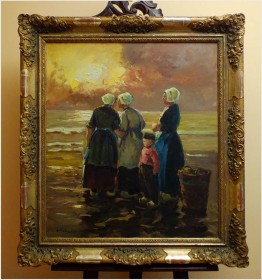 OCZEKIWANIE NA BRZEGU MORZA - Harry Haerendel (1896 - 1991)