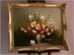 Pałacowe malarstwo! Kwiaty w wazonie - Balogh Judith (Budapest *1944)