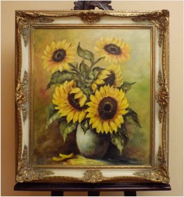 POLECAMY! SŁONECZNIKI W WAZONIE - TEKLA ELZER ( Deutsche maler)
