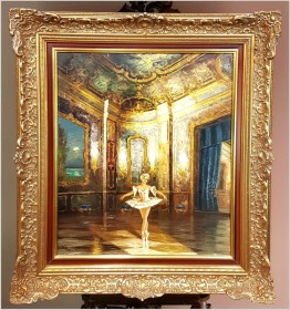 Pałacowy obraz! Tańcząca baletnica - Heinz Ludwig Münnich (1921-1978)