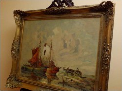 Łodzie na morzu północnym - Rudolf Priebe (Kiew 1889-1964 Hamburg)