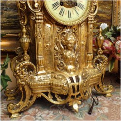 POLECAMY! PIĘKNY WIDOWISKOWY MOSIĘŻNY ZEGAR Z FRANCJI XIXw. (Medaile de Bronze)