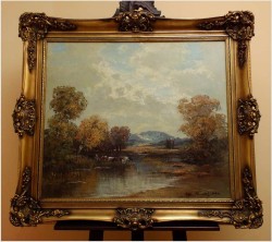 PEJZAŻ Z KROWAMI, RANDOLF WEHN 1911r.- CERTYFIKAT!