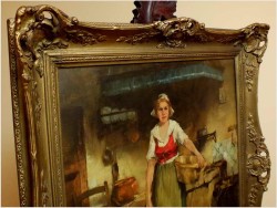 SCENA RODZAJOWA! DICKMEIS GERHARD (1918-1978r.)