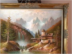 Wodospady w Pitztal z Widokiem na Wildgrat - Gustaw Weiss/Guwe