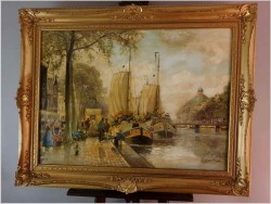 Targ kwiatowy w Amsterdamie - Hans Richter-Johannsen (1881-1966)