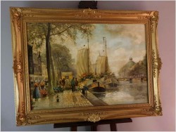 Targ kwiatowy w Amsterdamie - Hans Richter-Johannsen (1881-1966)