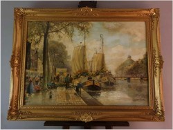 Targ kwiatowy w Amsterdamie - Hans Richter-Johannsen (1881-1966)