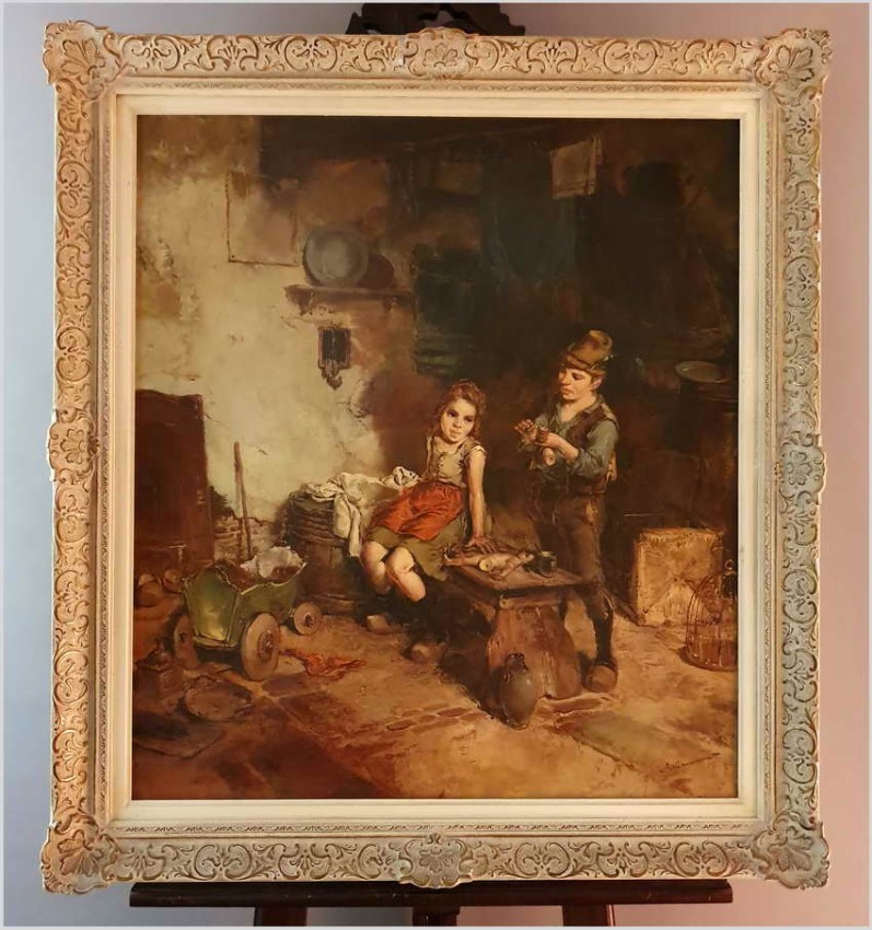 Scena rodzajowa! Dziewczynka i Chłopak - Dickmeis Gerhard (1918-1978)