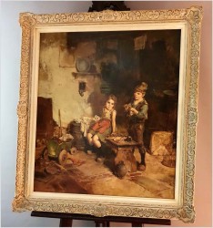 Scena rodzajowa! Dziewczynka i Chłopak - Dickmeis Gerhard (1918-1978)