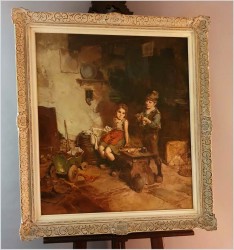 Scena rodzajowa! Dziewczynka i Chłopak - Dickmeis Gerhard (1918-1978)