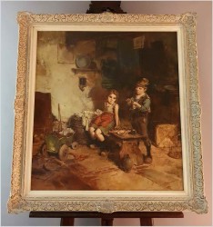 Scena rodzajowa! Dziewczynka i Chłopak - Dickmeis Gerhard (1918-1978)