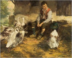 Chłopiec pasący gęsi - Dickmeis Gerhard (1918-1978)