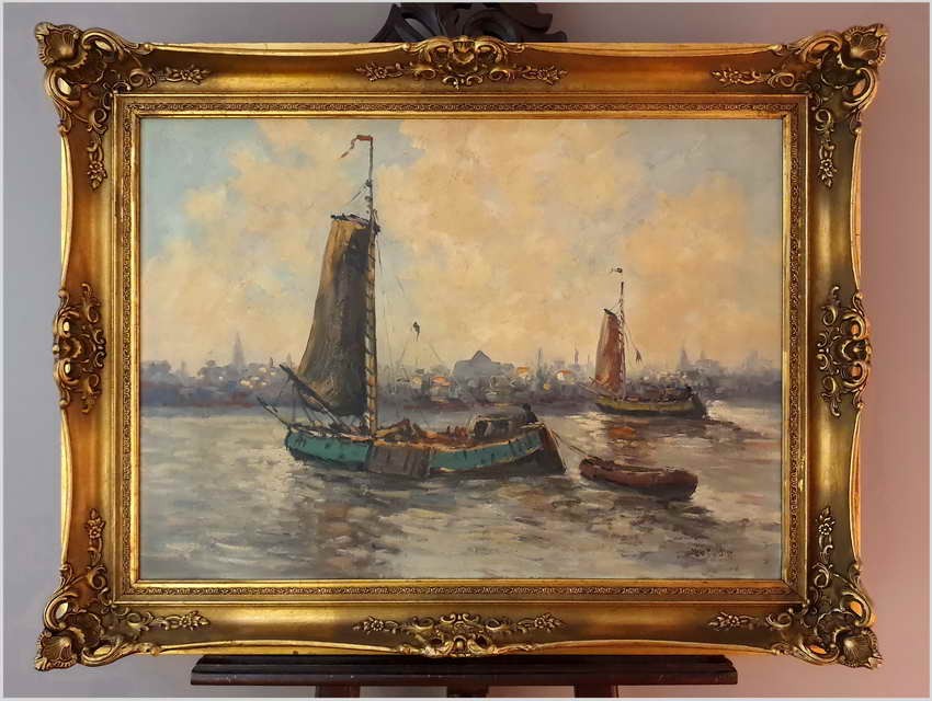 Dobra pozycja! Łodzie w zatoce - Wim Van Norden (1917-2001)