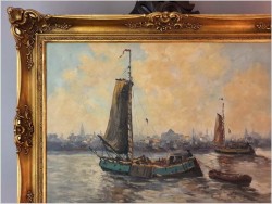 Dobra pozycja! Łodzie w zatoce - Wim Van Norden (1917-2001)