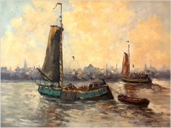Dobra pozycja! Łodzie w zatoce - Wim Van Norden (1917-2001)
