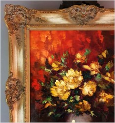 Pałacowy bukiet kwiatów w wazonie - (Niemcy XXw.)