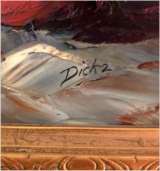 Pałacowy bukiet kwiatów w wazonie - (Niemcy XXw.)