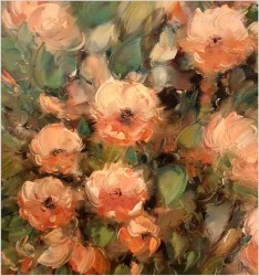 Obraz olejny do salonu. Kompozycja kwiatowa - Eduard Nowak *1921