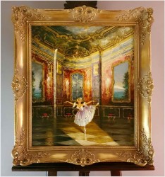 Pałacowy obraz! Tańcząca baletnica - Heinz Ludwig Münnich (1921-1978)