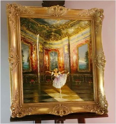 Pałacowy obraz! Tańcząca baletnica - Heinz Ludwig Münnich (1921-1978)