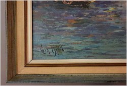 Duża Wspaniała Panorama Marynistyczna - Erik Broll XXw. / 143cm x 80cm