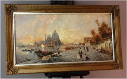 Widok Wenecji na Santa Maria Della Salute - Pietro Fragiacomo (Italy 1856-1922)