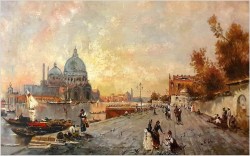 Widok Wenecji na Santa Maria Della Salute - Pietro Fragiacomo (Italy 1856-1922)