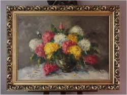 Obraz do salonu! Kwiaty w Wazonie -Jean-Jacques FOULON (1923-1980)