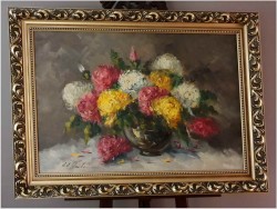 Obraz do salonu! Kwiaty w Wazonie -Jean-Jacques FOULON (1923-1980)