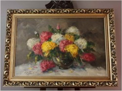 Obraz do salonu! Kwiaty w Wazonie -Jean-Jacques FOULON (1923-1980)